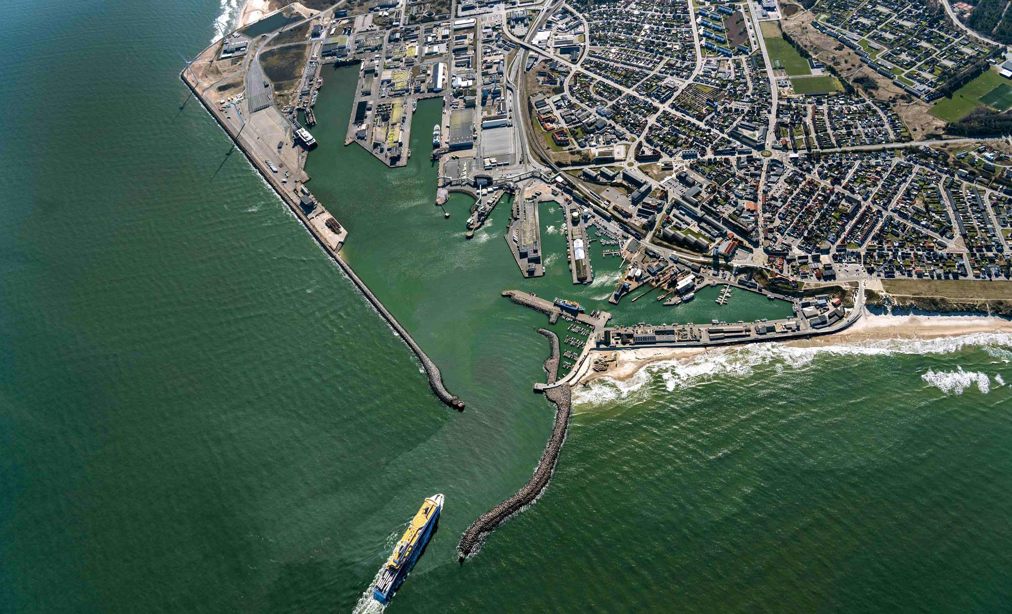 hirtshals havn luftfoto